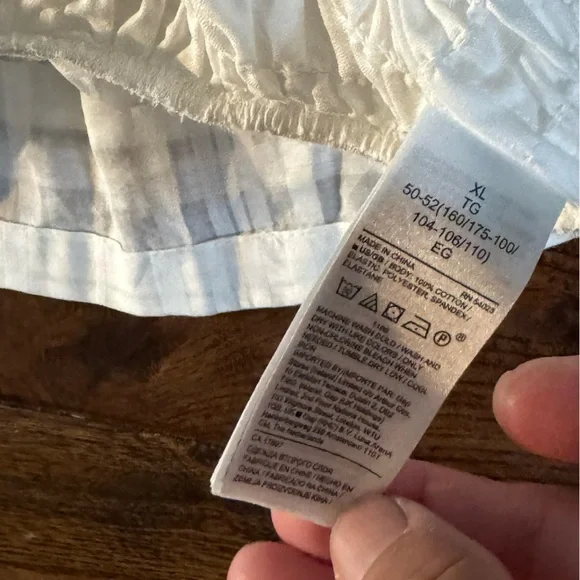 Banana Republic White Smocked Ruffle Peplum Top - Picture 5 of 7